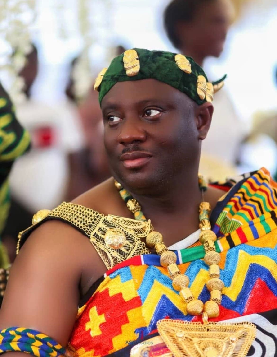 Community gathering at the palace with Obrempong Ameyaw Amponsem II